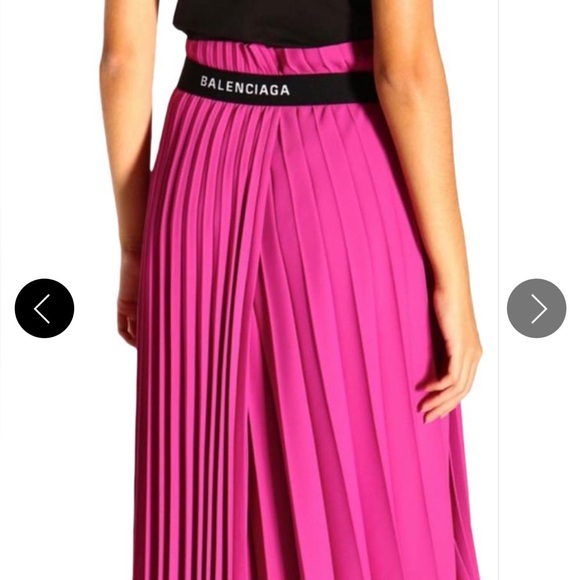 Balenciaga Ladies Pink Asymmetrical Draped Pleated Skirt size 38(M) - Picture 2 of 8